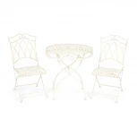 Комплект (стол + 2 стула) Secret de Maison PALLADIO (mod. PL08-8668/8669) белый антик (antique white) (металл)