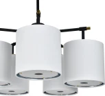 Потолочная люстра на штанге Escada Idea 10186/5PL 5x60Вт E27, металл/ткань, чёрный (220V)