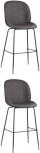 Стул барный Beetle PU со спинкой серый 2 шт Stool Group (арт.УТ000038313)