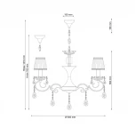 Подвесная люстра Lucia Tucci Il Bello 121.6 (220V, хрусталь Asfour, на цепи)