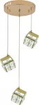 Подвесной светильник (12048/3P Gold) Indigo Radioso V000134L (LED, 220V, на проводе, куб)
