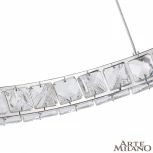 Подвесной светильник Arte Milano Venezia 311311/D800 NI (регулировка яркости, LED, 220V, хрусталь, пульт управления, на тросе, кольцо)