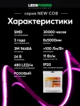 Светодиодная лента 11Вт/м 24В 5м LEDS POWER 006338