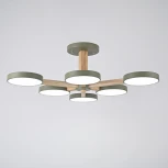 Потолочная люстра Wi-Fi на штанге Turna L6 Khaki By ImperiumLoft Turna-B01 (LED, 220V, голосовое управление, умный дом - Алиса)