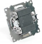 Выключатель одноклавишный (коричневый) Stekker Катрин 49020