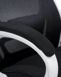 Офисное кресло для руководителей STEVEN WHITE (белый пластик, чёрная ткань)