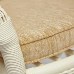 Комплект обеденный "ANDREA GRAND" (стол со стеклом+6 кресел+ подушки) TCH White (белый), Ткань рубчик, цвет кремовый Tetchair ANDREA GRAND 12427