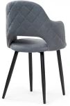 Стул Woodville на металлокаркасе Гутрид ромбы сзади без складок серый / черный 507226