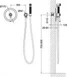 Гигиенический душ Timo Arisa 5309/00SM со смесителем, С ВНУТРЕННЕЙ ЧАСТЬЮ