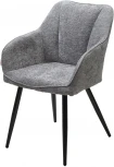 Стул M-City REFLET 3018-17 серый, шенилл / черный каркас
