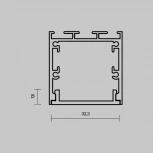 Рассеиватель для профиля 35×35 черный, 2 м Maytoni 642040