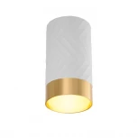 Точечный светильник накладной Wolta WSL-GU10/09WG под лампу GU10 Белый / Золотой LINEA