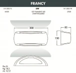 Настенный светильник уличный Fumagalli Francy 1A1.000.000.AYF1R (220V, IP66)