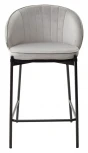 Полубарный стул WENDY BLUVEL-03 LIGHT GREY (H=65), велюр
