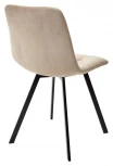 Стул CHILLI-Q SQUARE бежевый #5, велюр / черный каркас, 4 шт./1 к