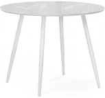 Стеклянный стол Woodville Абилин 100х76 ультра белое стекло / белый / белый матовый 516544