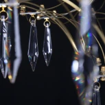 Подвесная люстра большая Loft It Mira 10259/1000 Gold Asfour (LED, 220V, на тросе)