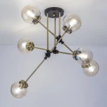 Потолочная люстра на штанге Citilux Планета CL105165 (220V, шарики, молекулы)