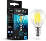 Лампочка светодиодная шар прозрачная E14 6,5W 220V 820 lm 4000K Voltega Globe E14 9W Graphene 7137