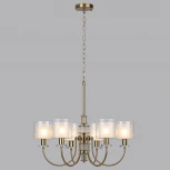 Подвесная люстра Odeon Light Saga 5088/6 античная бронза/стекло E14 6*40W (220V, на цепи)