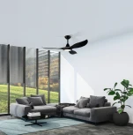 Потолочная люстра на штанге с вентилятором Eglo Cirali 52 35008 (LED, 220V, пульт управления)