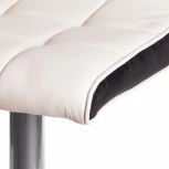 Стул барный BARBER (mod. KY711D) белый/черный/хром (металл/экокожа)