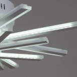 Потолочная люстра светодиодная на штанге с пультом Reluce 09824-3.3-4+4 WH (ночной режим, 220V)