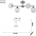Потолочная люстра на штанге Rivoli Arlene 3139-304