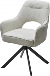 Стул M-City GUARA 180 град. поворот. цвет бежево-белый RAVEN 22 / черный каркас