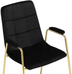 Стул Woodville на металлокаркасе Lana black / gold 15544