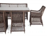 Обеденная группа плетеная на 6 персон, цвет коричневый 4SIS Катания KATS2C4T-6-SET brown