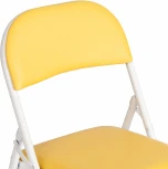 Обеденный стул Tetchair FOLDER (Металл,Экокожа/Желтый,Белый) 20233