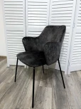 Стул AMARETTO VBP201 античный графит, велюр без пальчикового эффекта / черный каркас