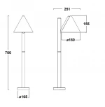 Наземный светильник светодиодный Oasis Light BRISBANE LED W2924-700 Bl (220V, IP54)