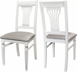 Стул Анри белый/серебро, Атина серебро от фабрики Mebelik