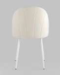 Стул Stool Group Логан велюр молочный белые ножки УТ000035501