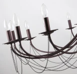 Подвесная большая люстра F-Promo Plini 2590-18P (220V, на цепи, свеча)