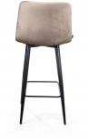 Стул полубарный UNO, бархат пепельно-бежевый 25 / чёрный конус Top Concept UNO 74732