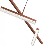 Подвесной светильник ST Luce SL1018 SL1018.603.04 терракотовый/прозрачный LED 4*32W 4000K (220V, на проводе)