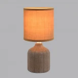Настольная лампа Lumion Inina 8175/1T коричневый, керамика/текстиль E14 1*40W 220V (выключатель, круглые)