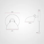 Бра с выключателем серое ImperiumLoft ONDER01 (220V)