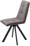 Стул BRONX, 360 град. поворот. B28 Темно-серый, велюр / черный каркас, М-City
