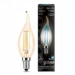 Лампочка светодиодная E14 5 Вт 420 lm 4100K нейтральное белое свечение Gauss Filament 104801805