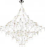 Подвесная люстра светодиодная ST Luce Gravetta SL6601.103.114 Хром/Прозрачный LED 114*0,5W 3000K (220V, на тросе)