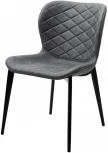 Стул КЛОД, цвет Kiprus-12 Темно-серый, искусственная замша / черный каркас М-City