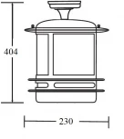 Потолочный светильник уличный Oasis Light TOKIO 68305A Bl opal (220V, фонарь, IP44)