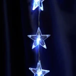 Светодиодная гирлянда Feron CL25 48608 занавес Звездочки 2*1м + 3м 220V 5000K, статичная, c питанием от сети, прозрачный шнур
