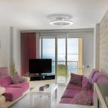 Потолочная люстра светодиодная с вентилятором с пультом и управлением смартфоном регулировкой цветовой температуры и яркости Alisio 7490 (220V, круглые)