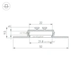 Профиль KLUS-LOCK-FM-2000 ANOD (Алюминий) 019185 Arlight
