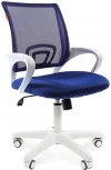 Компьютерное кресло CHAIRMAN 696 white (Пластик,Ткань,Сетка/Синий)